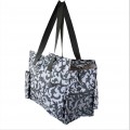 12001- GREY LEAF DESIGN DIAPER BAG 
